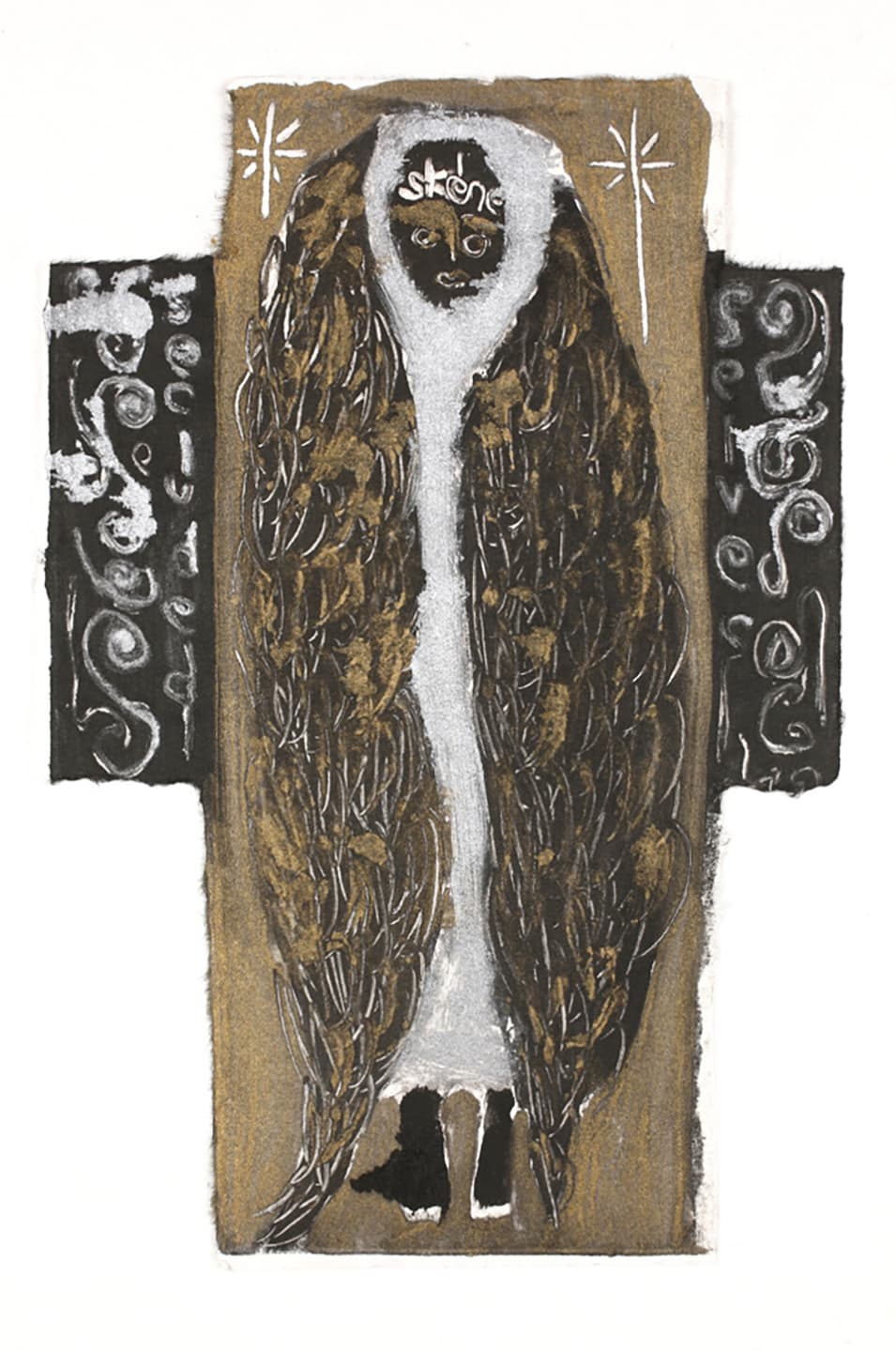 The Triangular-lighted Mellegory (Selected from a series of 300 images), 2014,                                              Monotypes on Korean traditional paper, Varied size
 86