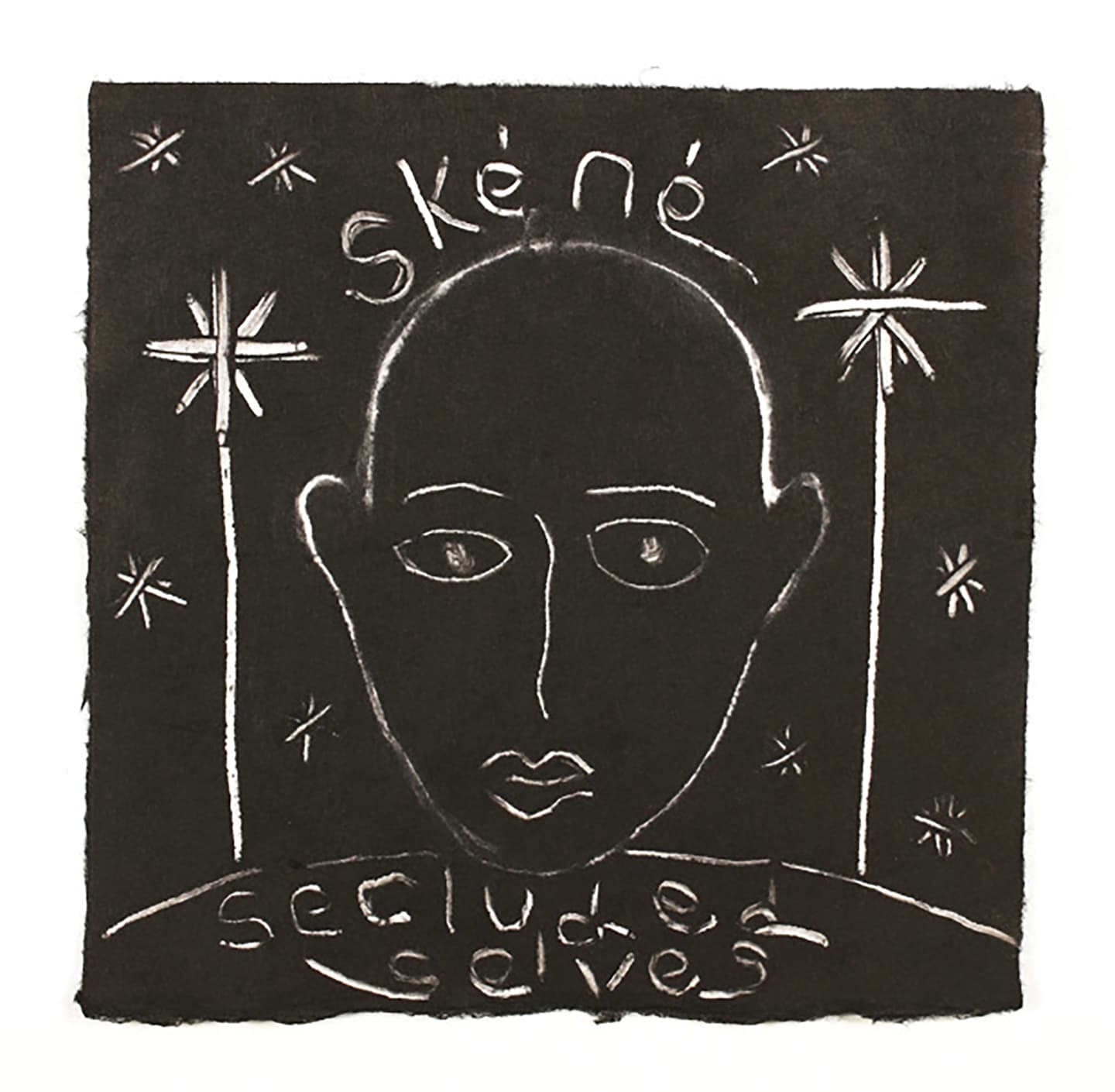 The Triangular-lighted Mellegory (Selected from a series of 300 images), 2014,                                              Monotypes on Korean traditional paper, Varied size
 2