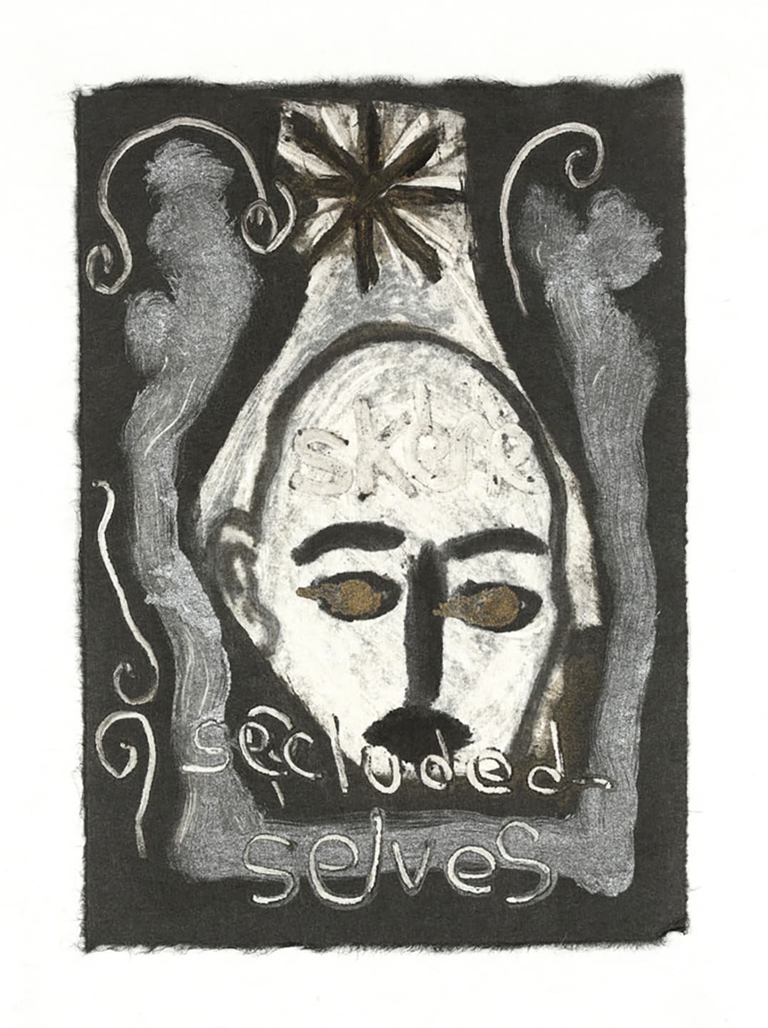 The Triangular-lighted Mellegory (Selected from a series of 300 images), 2014,                                              Monotypes on Korean traditional paper, Varied size
 29