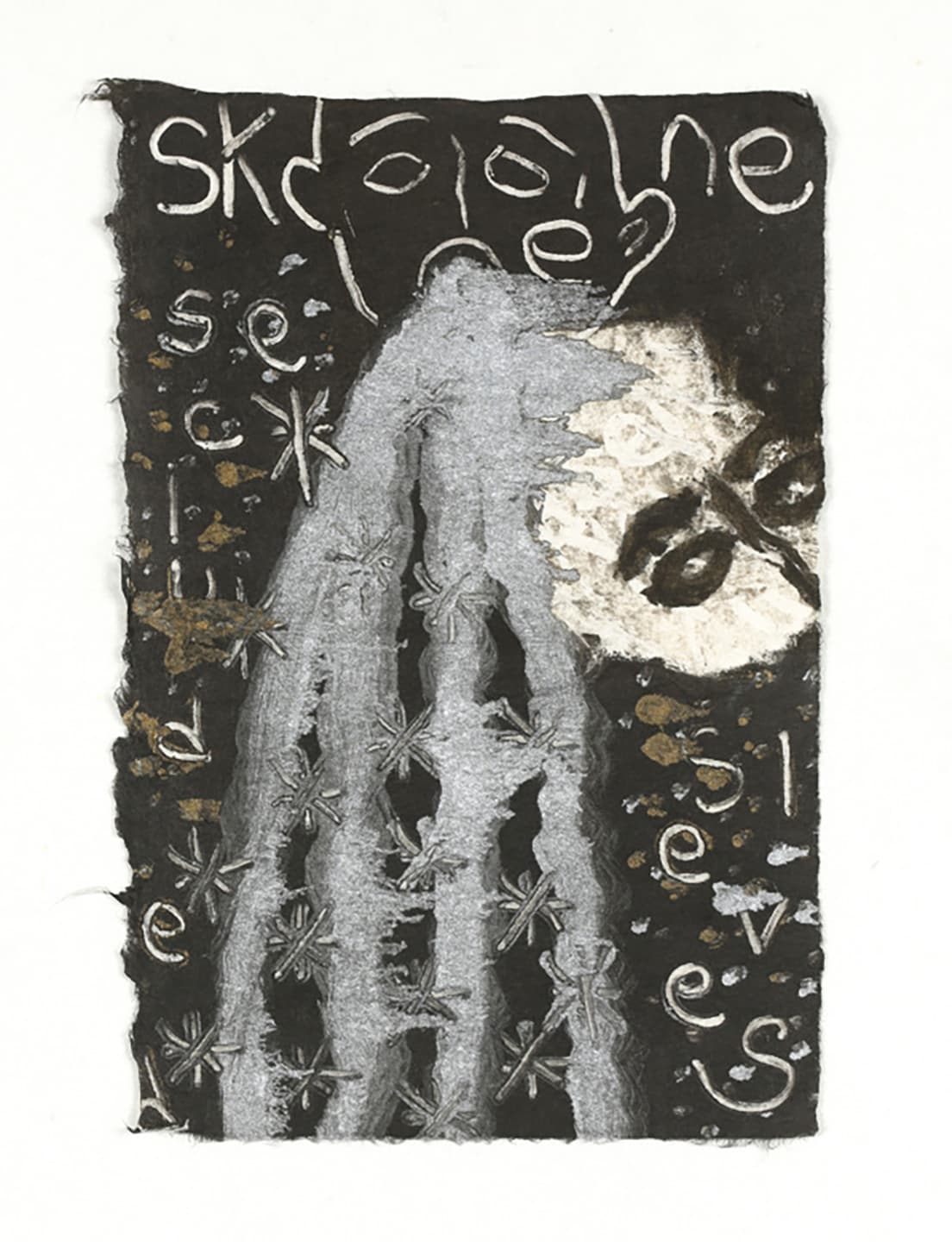 The Triangular-lighted Mellegory (Selected from a series of 300 images), 2014,                                              Monotypes on Korean traditional paper, Varied size
 39