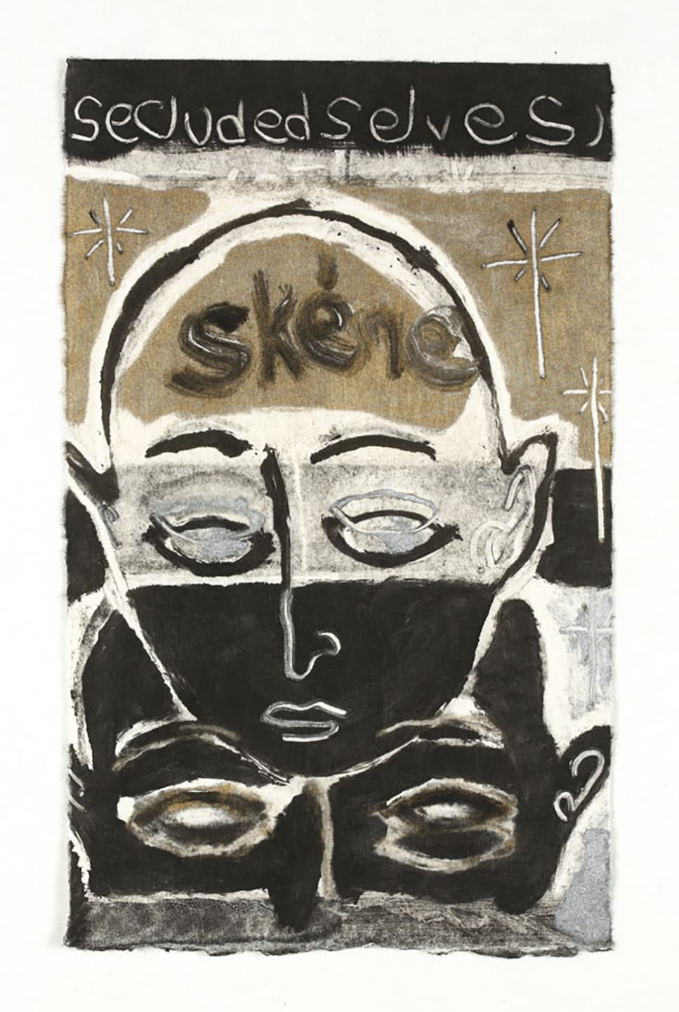 The Triangular-lighted Mellegory (Selected from a series of 300 images), 2014,                                              Monotypes on Korean traditional paper, Varied size
 56