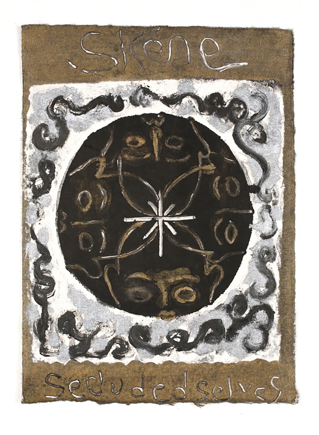 The Triangular-lighted Mellegory (Selected from a series of 300 images), 2014,                                              Monotypes on Korean traditional paper, Varied size
 72