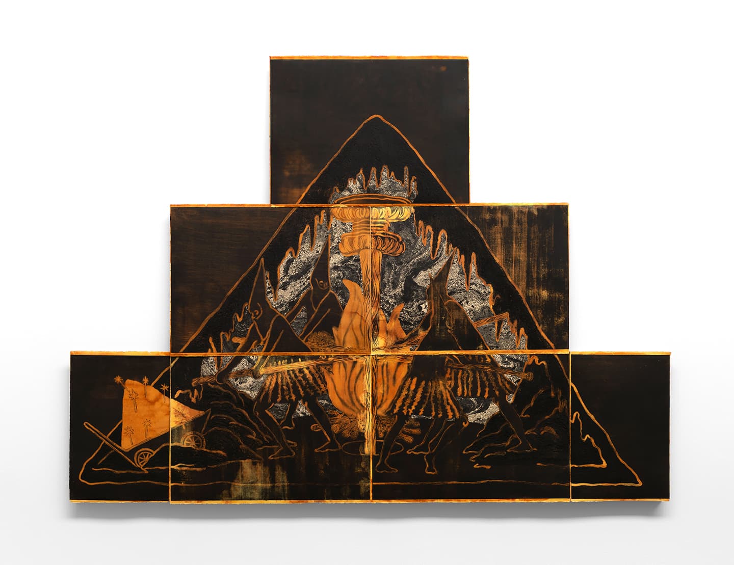 The Roller of Endless Labour, 2018, etching on paper, 165x225cm