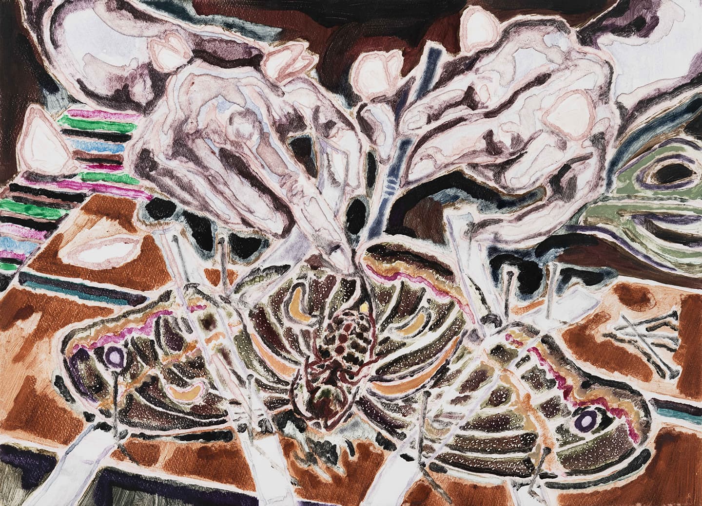 The Cycle, 2018, Monotype on Somerset Satin 300gsm, 46.6x64.6cm