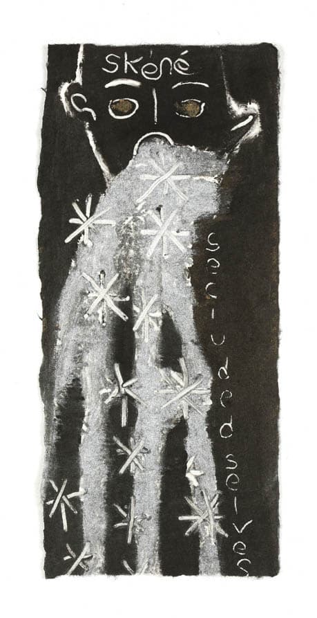 The Triangular-lighted Mellegory (Selected from a series of 300 images), 2014, Monotypes on Korean traditional paper, Varied size
38